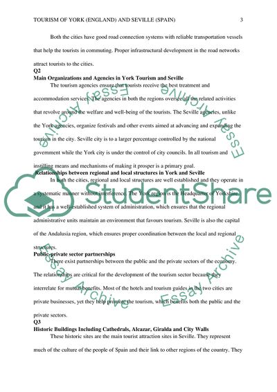 Tourism of York, England, and Seville, Spain
