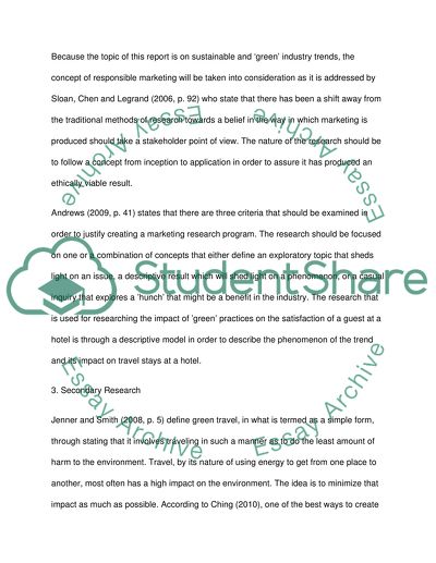 Behavior, Needs, and Motivations in a Hotel Environment