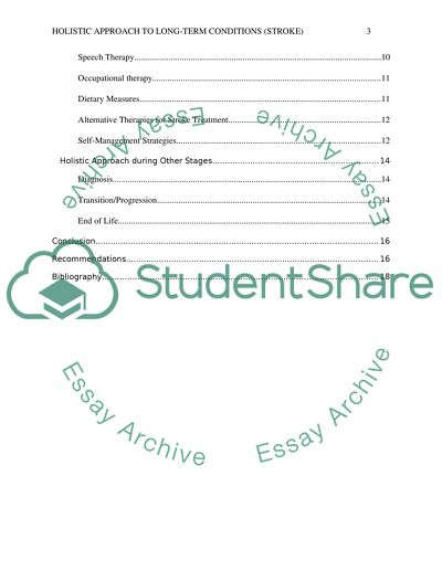 Holistic Approach to Long-Term Conditions