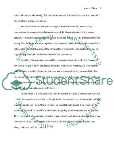 European Romanticism and the Emphasis of the Enlightenment