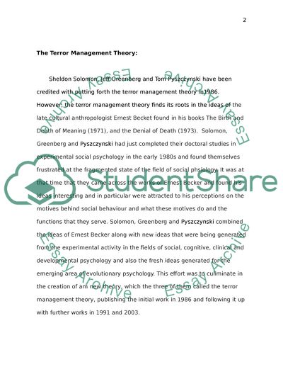 A Critical Review of Terror Management Theory