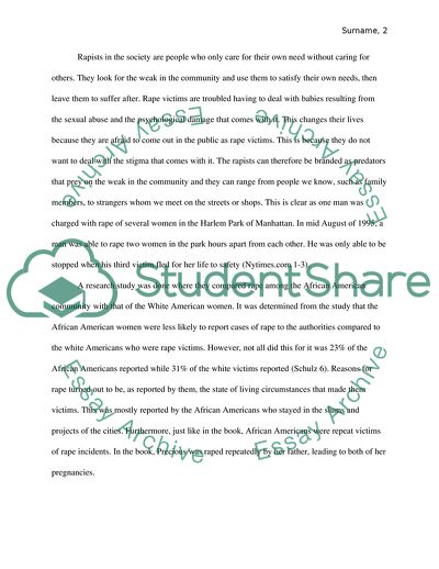 Analysis of the Novel Push by the American Author Sapphire