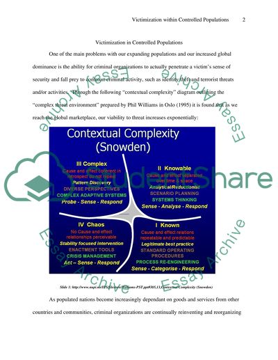 Victimization in Controlled Populations