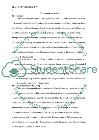 Negative Impacts of Free Off-Street Parking