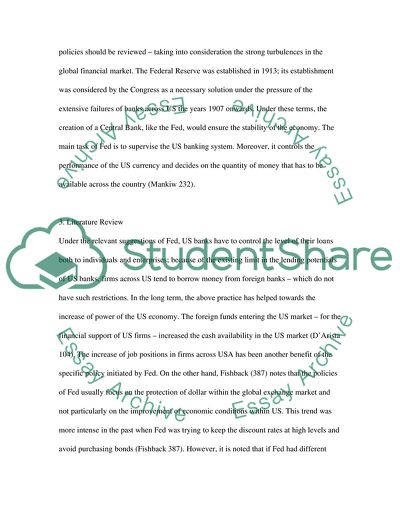 The Role of the Federal Reserve in the US Economy