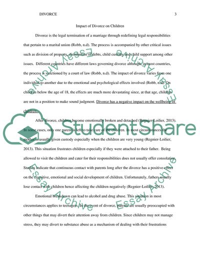 The Impact of Divorce on Children