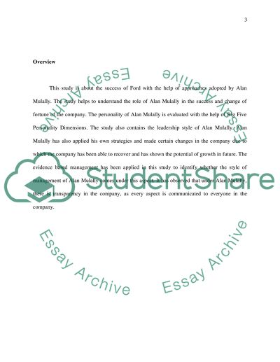 Alan Mulally, CEO, Ford Motor Company