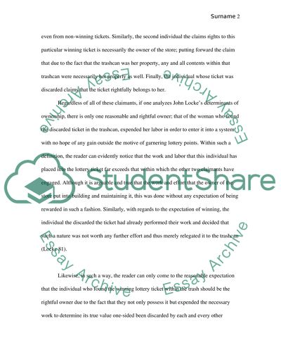 John Lockes Theory about Rights over Property