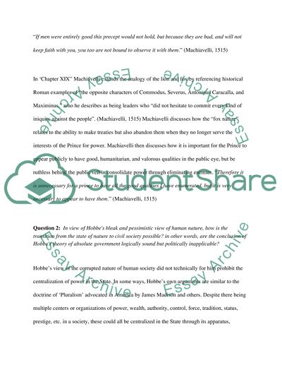 History of modern political thought