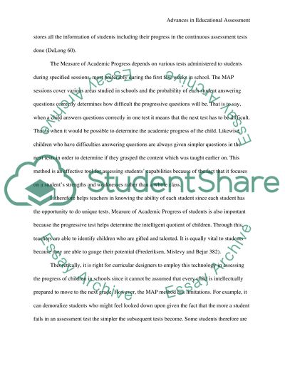 Advances in Educational Assessment: Measure of Academic Progress