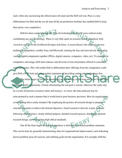 Analysis and forecasting