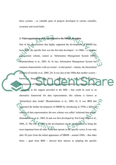 The History and Contributions of Database Management Systems