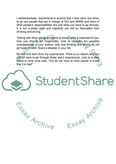 Drinking under the influence