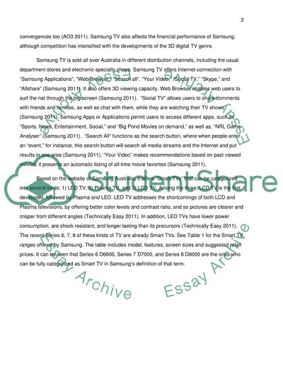 Strategic Business Unit: Samsung Electronics and Samsung TV