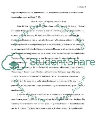 Thematic Issues Arising from Samurai Warfare