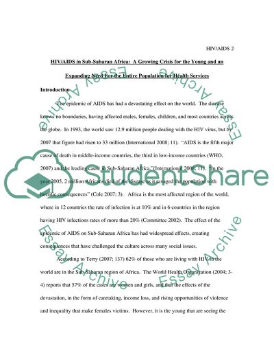 HIV and AIDS in Sub-Saharan Africa