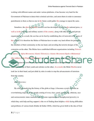 The Shiite Resistance against the Pro-Taliban Sunni-deoband Terrorists in Pakistan