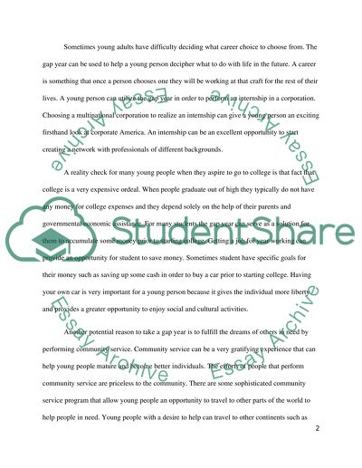 Should teens in the US adopt the British custom of taking a gap year between high school and college