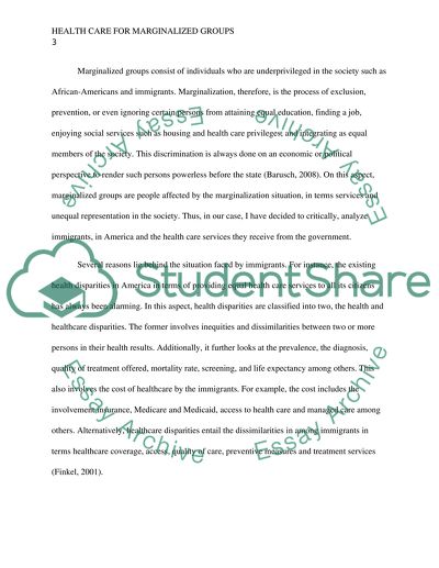 Health Care for Marginalized Groups