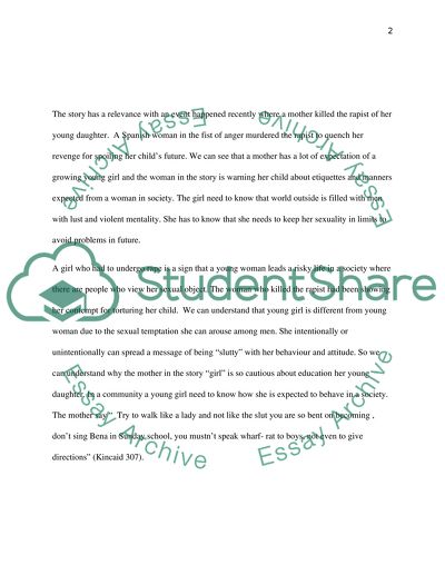 The Issue of Sexual Exploitation Depicted in the Girl by Kincaid