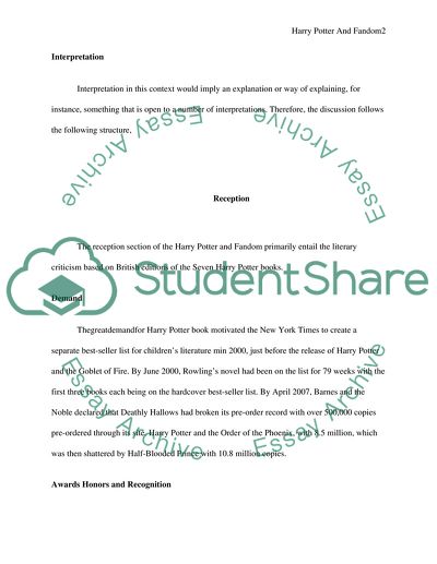 Analysis Of Harry Potter