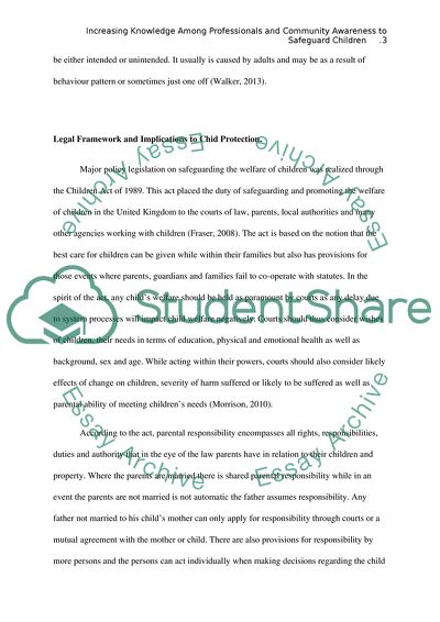 Safeguarding Children against Abuse and Neglect