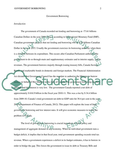 Government Borrowing: Monetary Theory and Policy