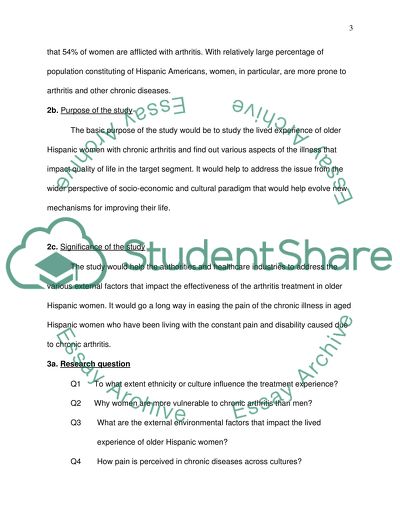 Lived Experience of Older Hispanic Women with Chronic Arthritis