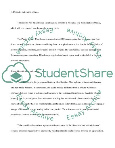 RISK ASSESSMENT : How-to Guide to Mitigate Potential Terrorist Attacks Against Buildings