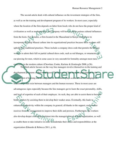 Human resources management