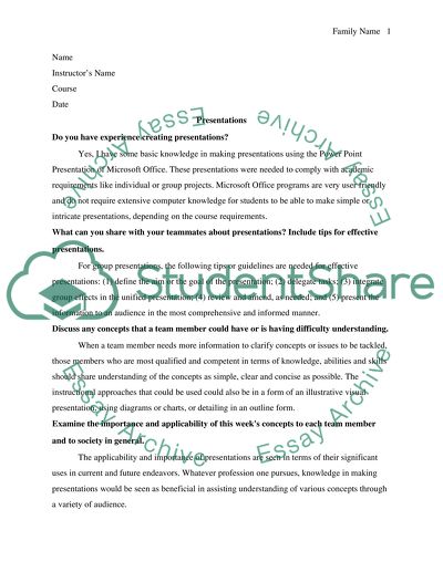 Making Presentations