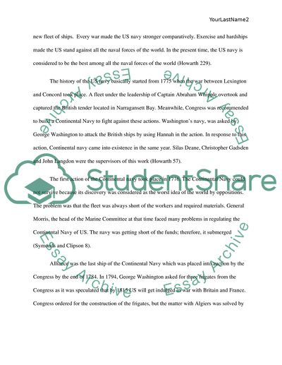 The History of the United States Navy