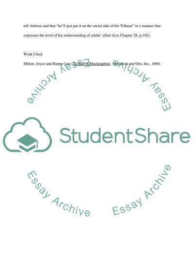 Kill a mocking bird 1.2.3