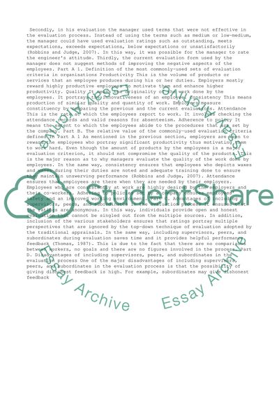 Performance Evaluation Paper