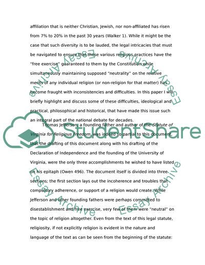 Separation of Church and State