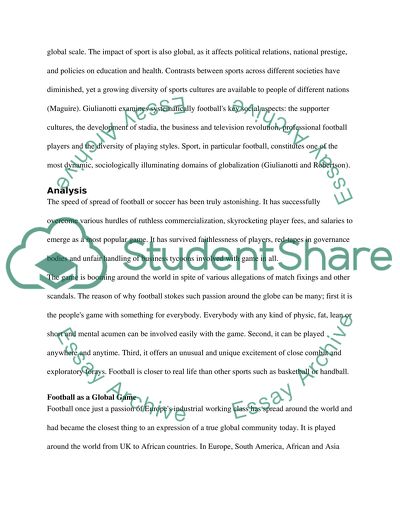 Has Football Become a Global Sport