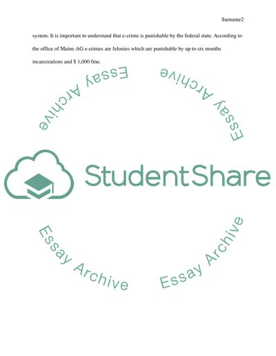 Electronic Crime in the US