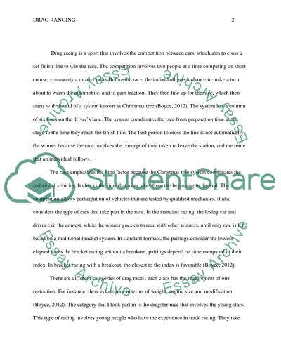 Drug Racing Sport and Christmas Tree System