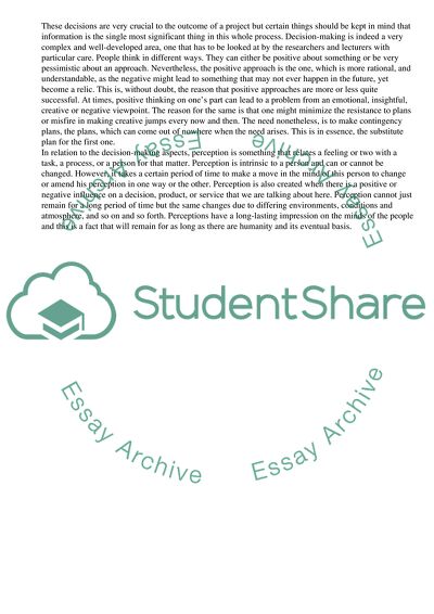 Making Decisions in Business Situations