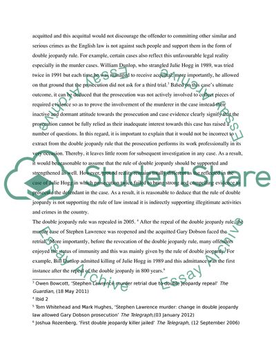 The Rule of Double Jeopardy