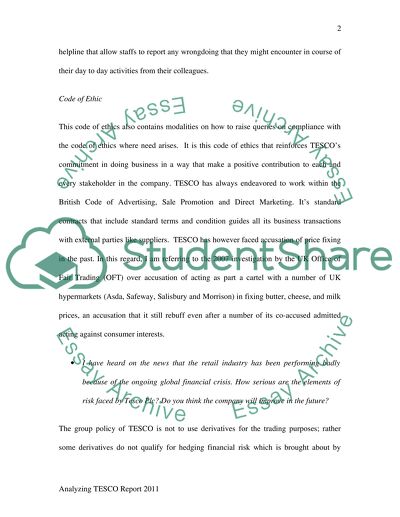 TESCO Annual Report 2011