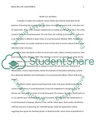 Health Law and Ethics