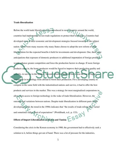 Neoliberal Policies and World Development