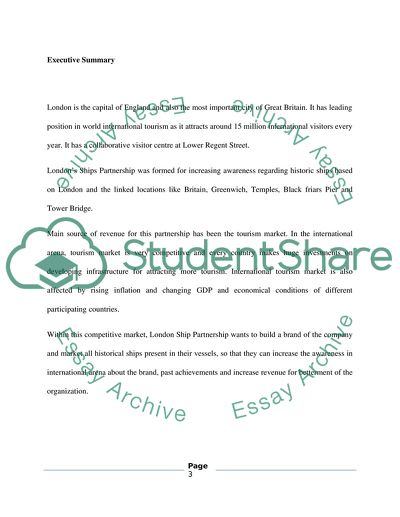 Market Environment of Londons Ship Partnership