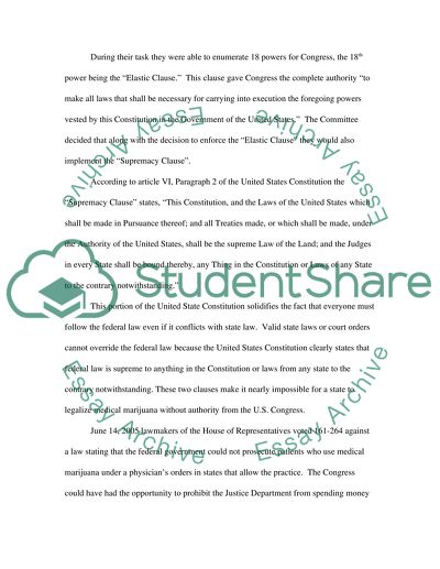 Legalization of medical marijuana