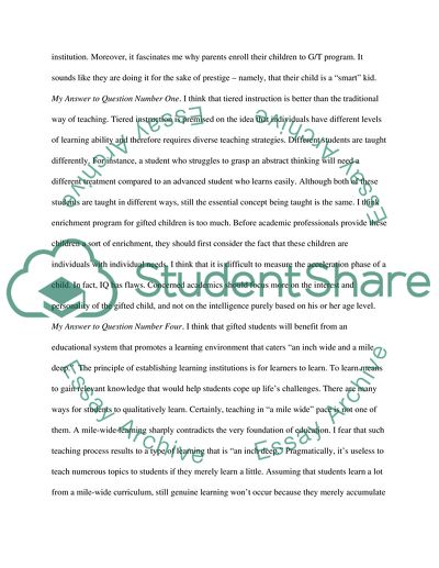 Analysis of Nurturing Giftedness in Young Children Too Young for Gifted Programs Article