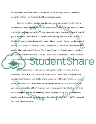 Vatican Church and Sexual Abuse