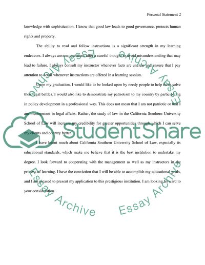 Personal Statement