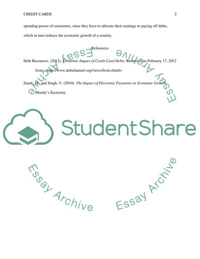 Macroeconomics (credit card impact)