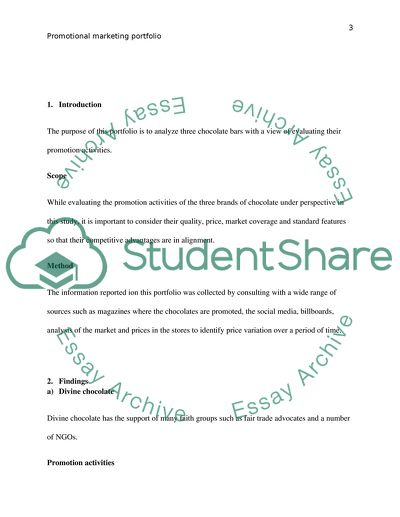 Promotional Activities Used by Cadbury, Divine, Green & Black Chocolate